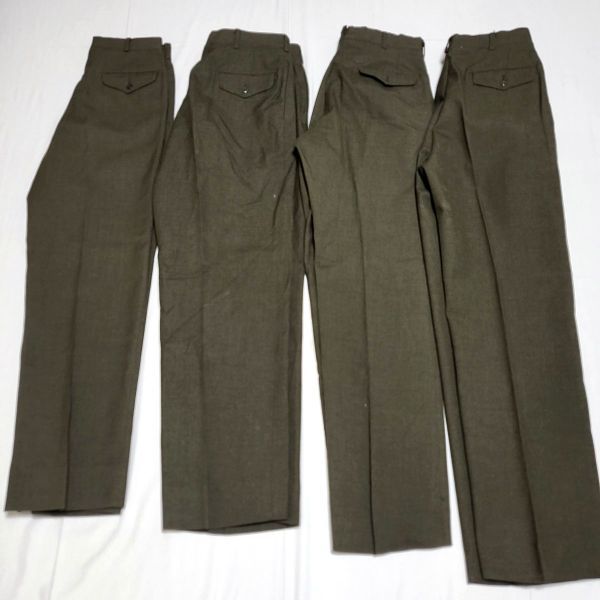 米軍実物 70s 80s 4本 USMC ウール トラウザーズパンツ ARMY　ビンテージ ミリタリーパンツ スラックス 古着卸 1円 まとめ売り
