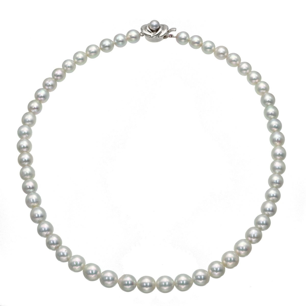 TASAKI 田崎真珠 SV金具/K14WG アコヤグレーパール 真珠 ネックレス 