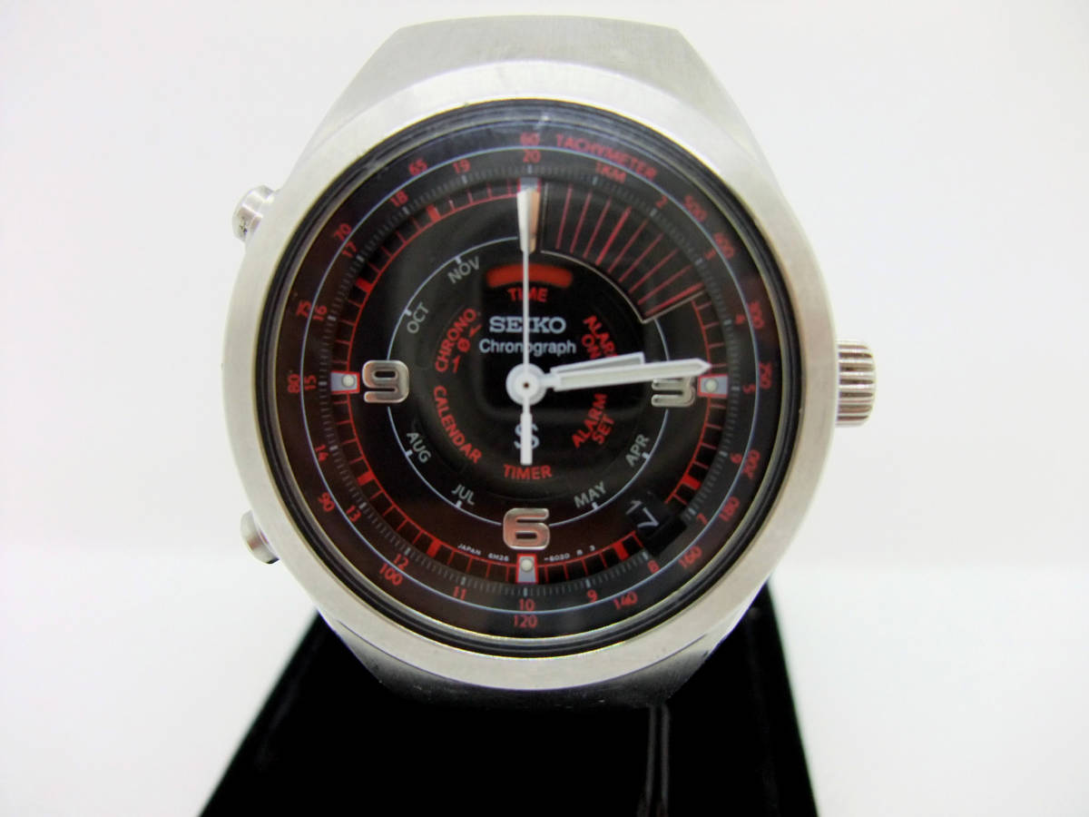 SEIKO セイコー テレメーター クロノグラフ 7T32-9000 黒文字盤 メンズ SEIKO セイコー テレメーター クロノグラフ 7T32-9000 黒文字盤