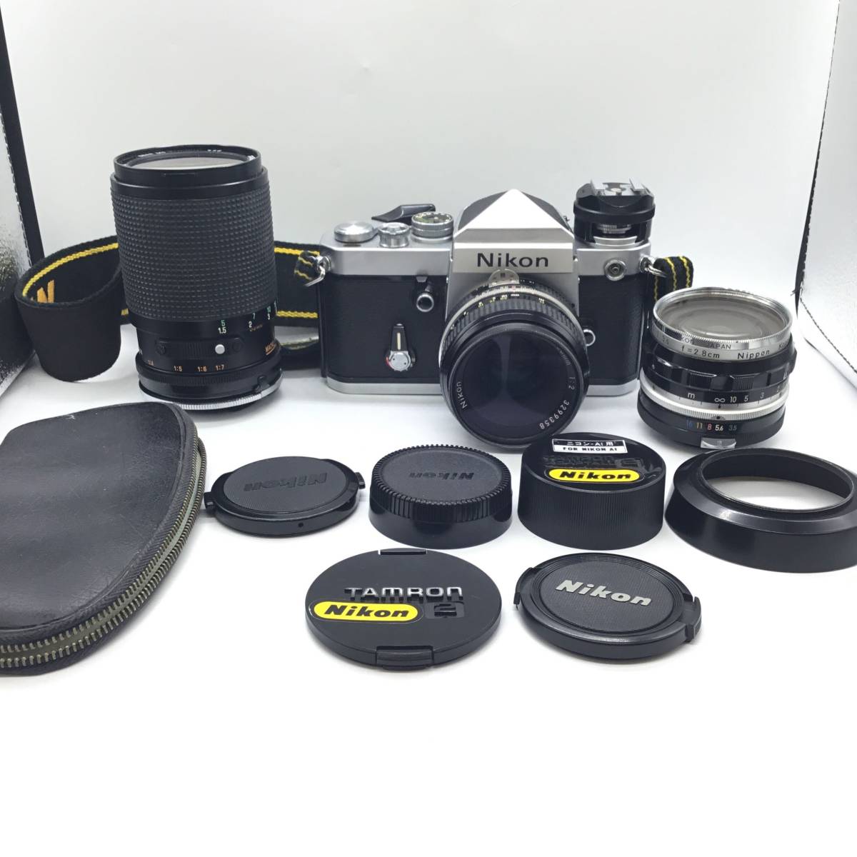 21119】Nikon ニコン F2 アイレベル シルバー 50mm 1：2 他レンズ 