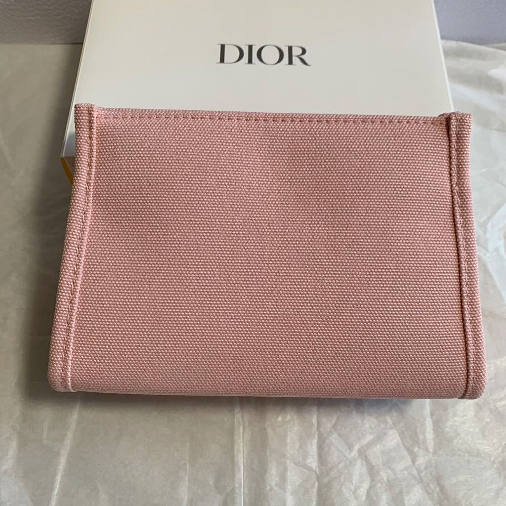 Dior メイクポーチ ピンク キャンバス レア 新品本物 christian dior ポーチ ピンク ノベルティ ボタン式
