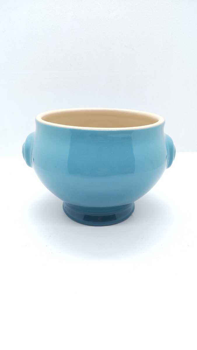 ルクルーゼ ヘリテージフレンチオニオン　スープボール・ライオンヘッドボール カリビアンブルー　0.6L_1