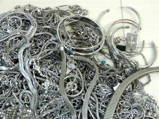まとめ売り! イミテーション メッキ シルバーカラー アクセサリー