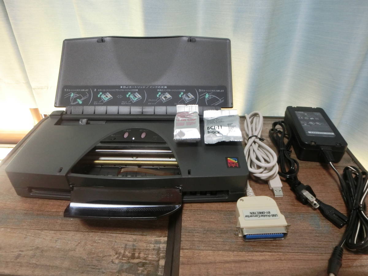 Canon BJC-80V 小型カラープリンター インク1セット ケーブルおまけ! 送料無料! 動作確認済み