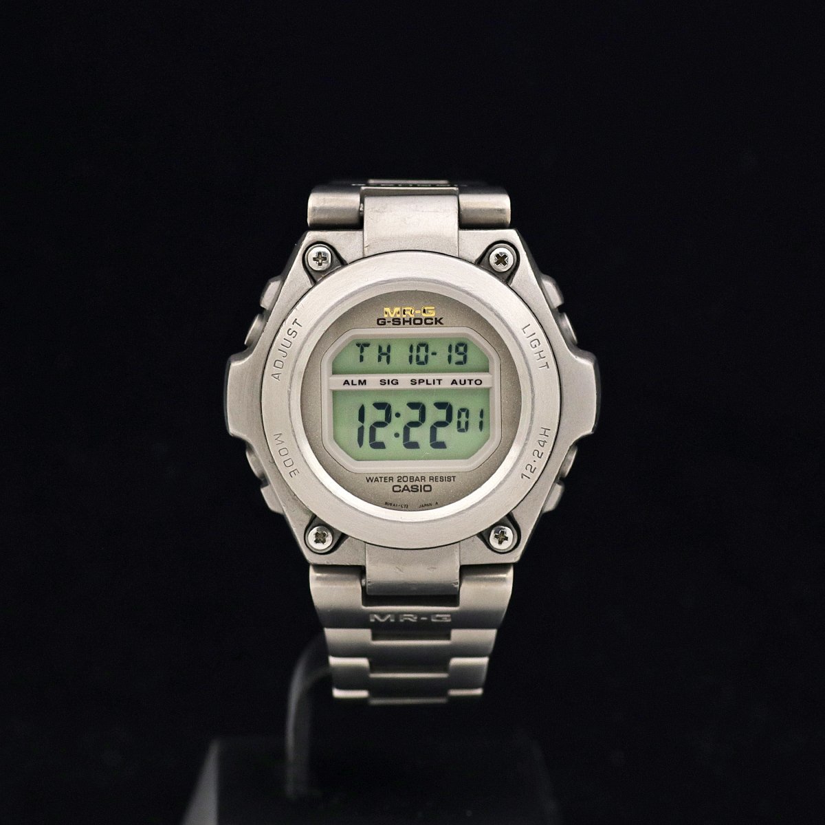 良品 CASIO カシオ G-SHOCK MR-G MRG-100T-8 チタン メンズ クォーツ 定価5万