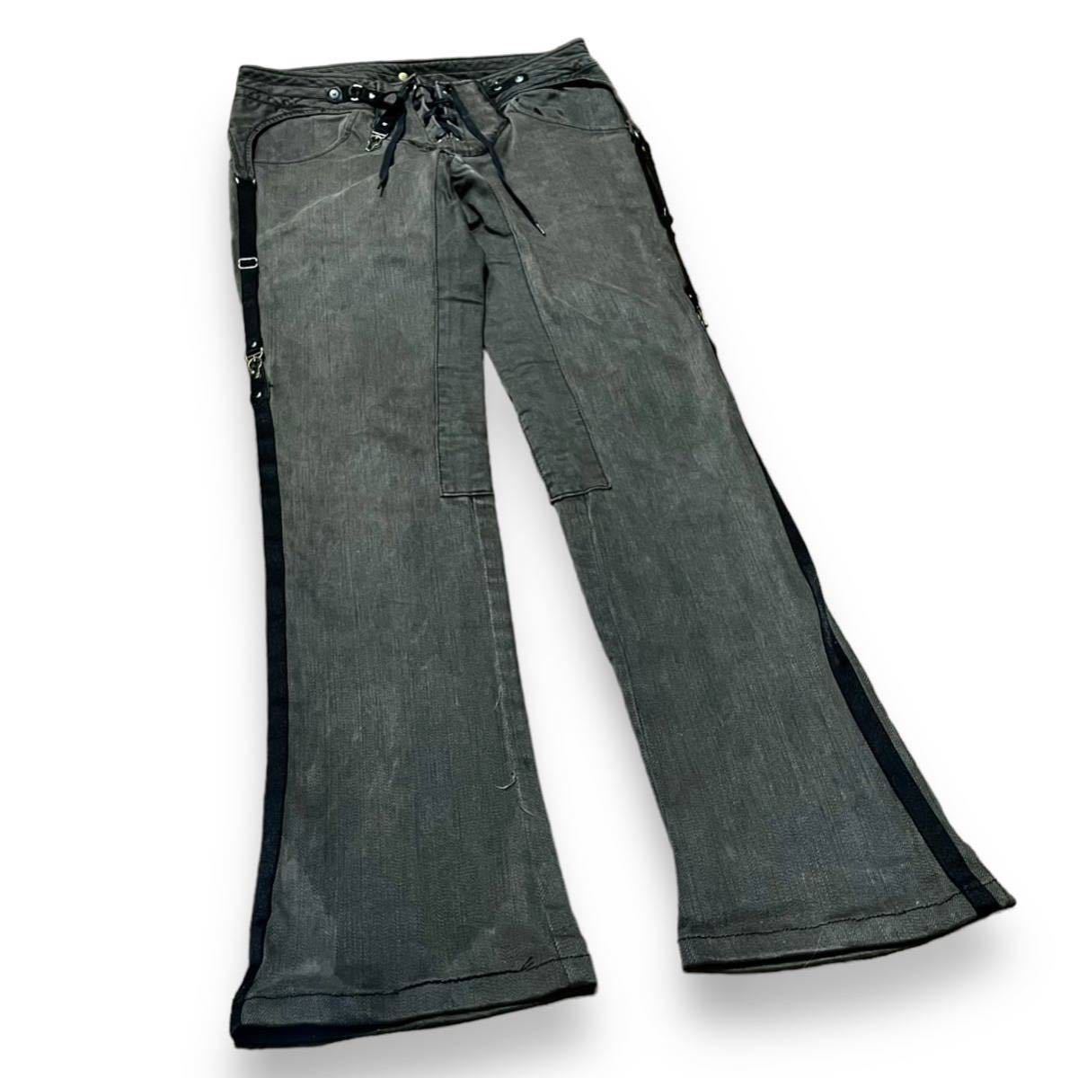 2002A/W Share Spirit Lace-up Flared Pants シェアースピリット