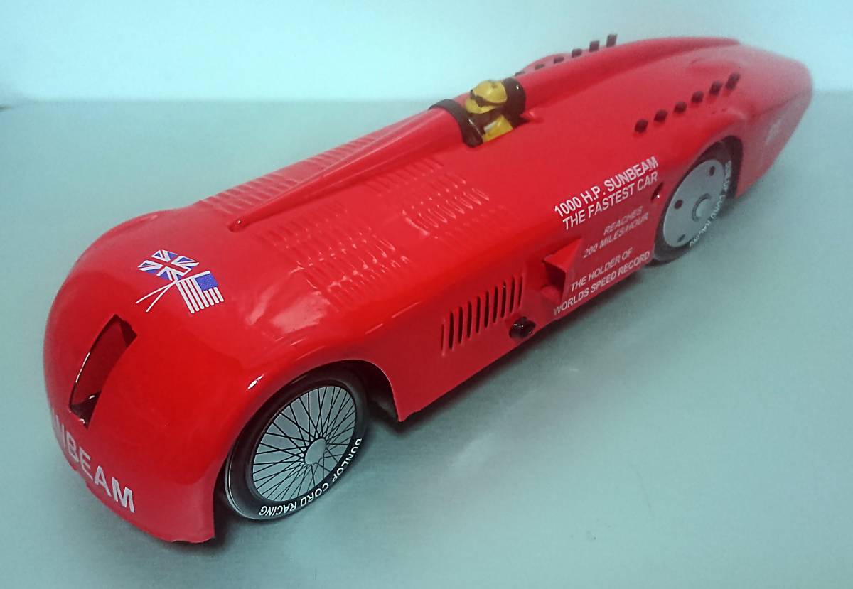 30s 復刻 ブリキ 28㎝ ゼンマイ走行 '1927 サンビーム 1000Hp レコード