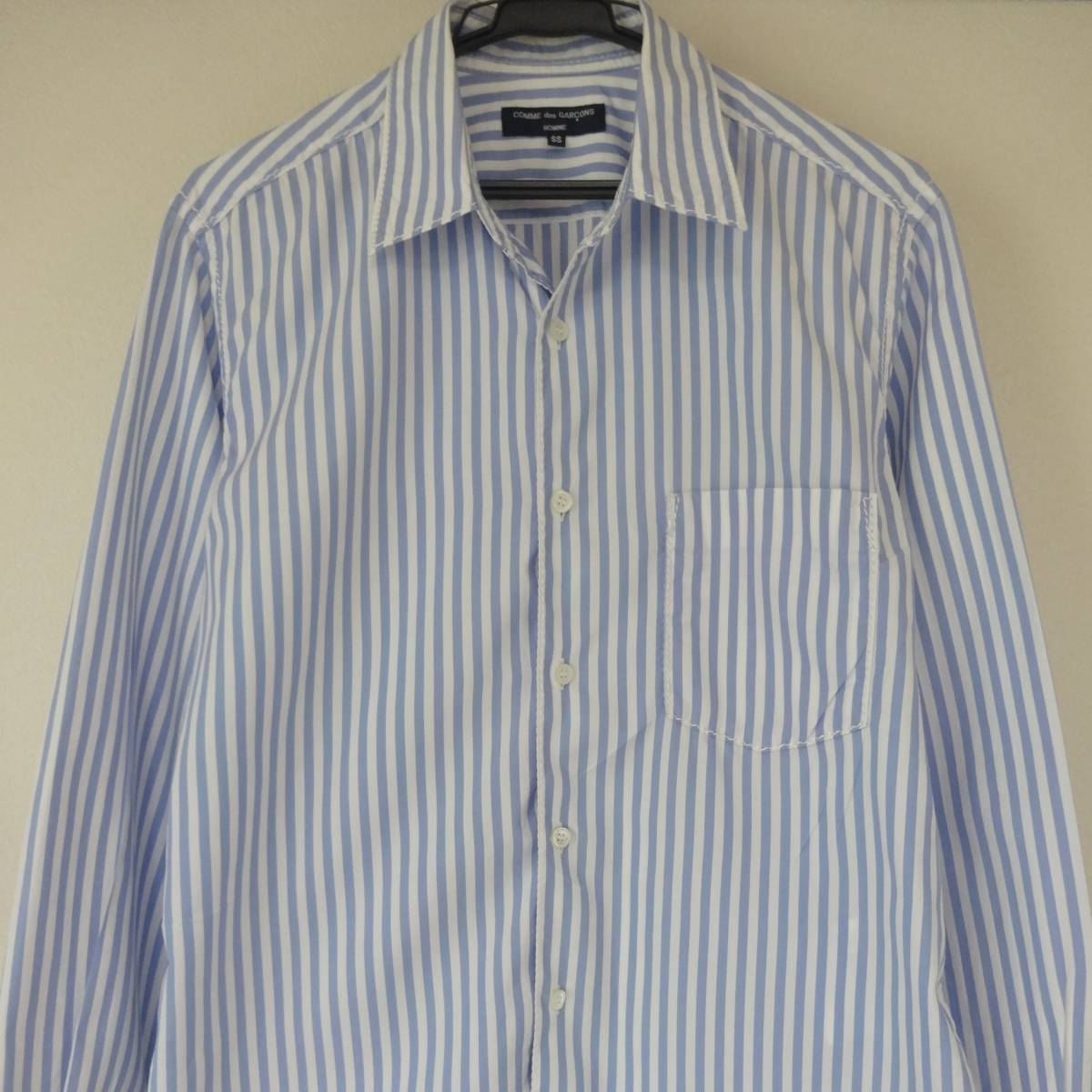 COMME 26-k25 美品 コム デ ギャルソン オム ステッチ シャツ SS