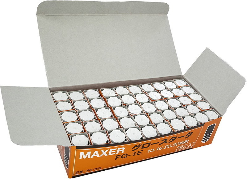 グロー球50個セット 白色カバータイプ　口金E17