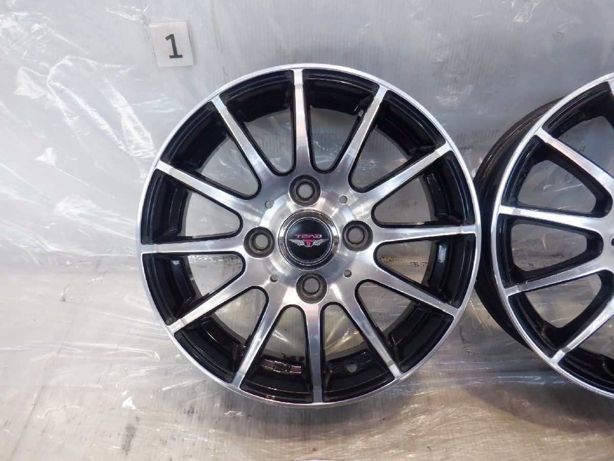 4H 100 4.00B +45 13インチ 社外品 weds ウェッズ TEAD テッド アルミホイール 4本セット +45 13インチ 4H 155&frasl;65R13 NEXEN φ73