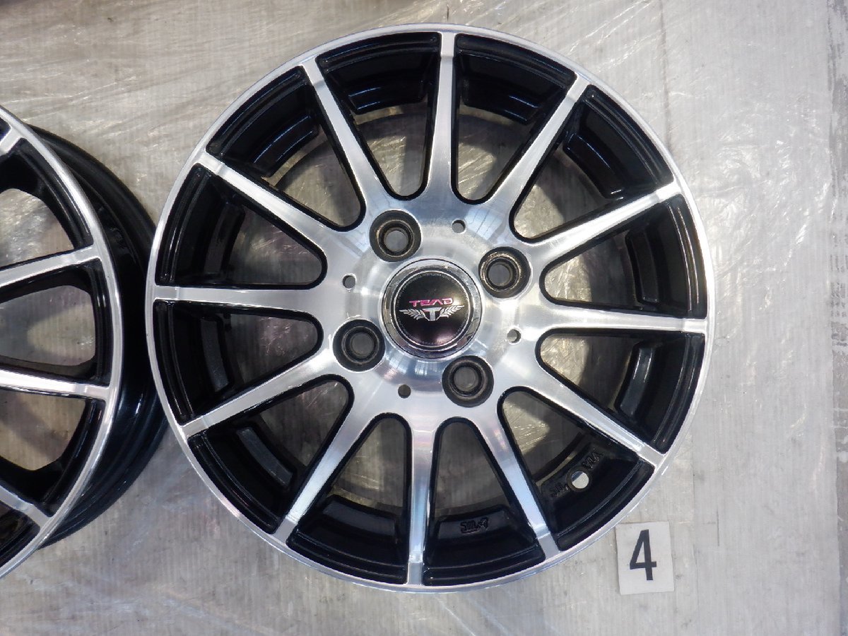 4H 100 4.00B +45 13インチ 社外品 weds ウェッズ TEAD テッド アルミホイール 4本セット +45 13インチ 4H 155&frasl;65R13 NEXEN φ73