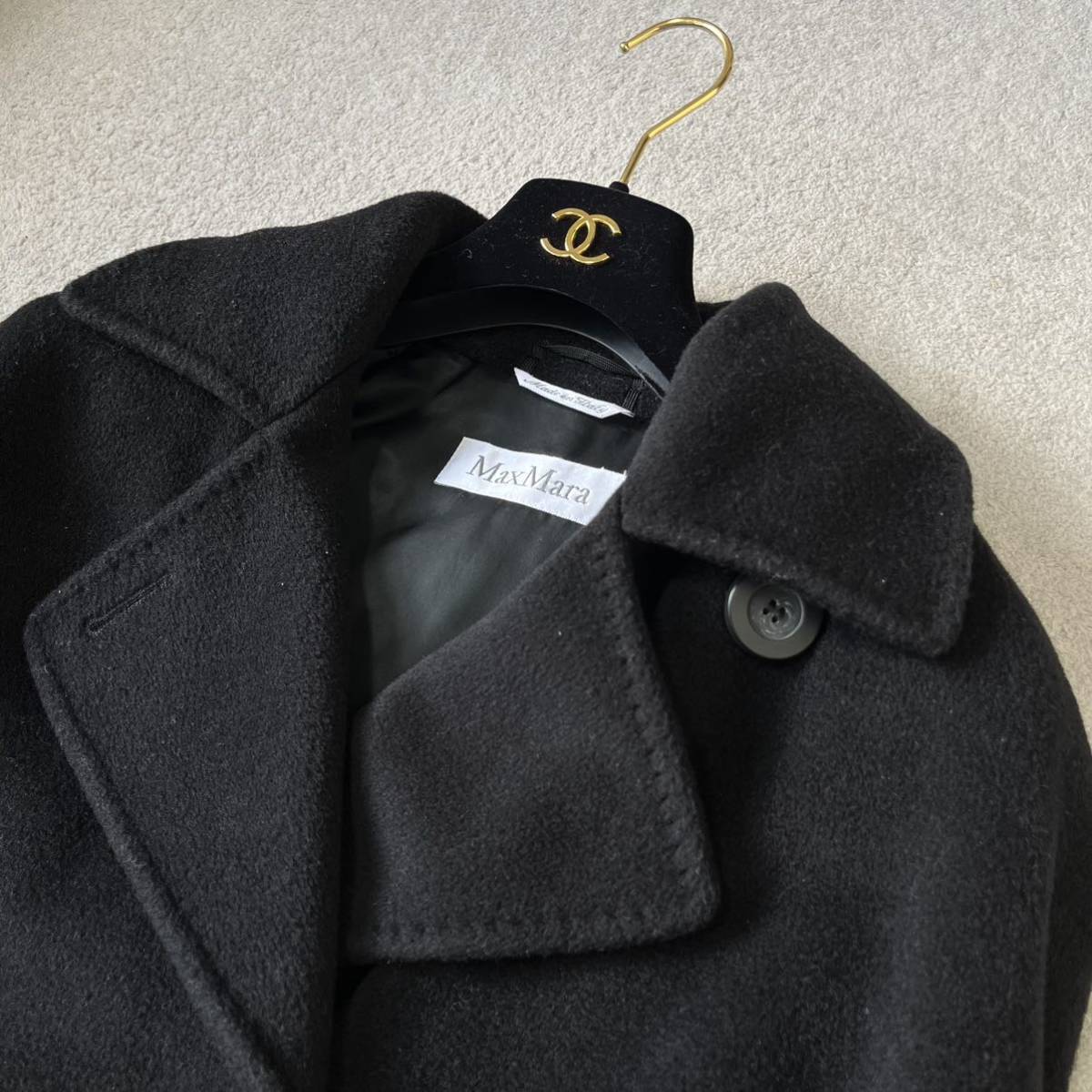MAX MARA 【最高級白タグ】 マックスマーラ ベルテッドコート カシミヤ 