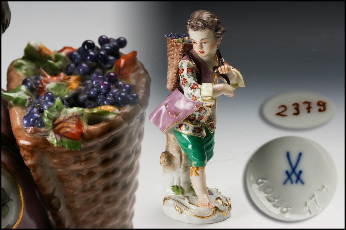 Meissen マイセン　フィギュリン　人形　花を摘む少女 Meissen マイセン フィギュリン 人形 花を摘む少女 ✤マイセン(Meissen