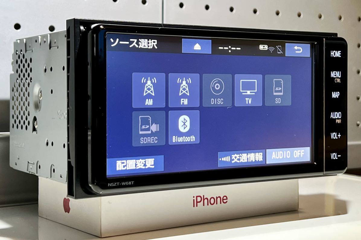 美品)トヨタ純正 SDナビ NSZT-W68T フルセグテレビ・DVD再生・SD再生