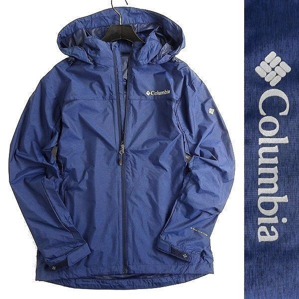 □Columbia コロンビア 定2.3万 ナイロン混 フルジップ フーデッド ジャケット ブルゾン アウトドアウェア YMG320 464 90/S▲021▼bus219co