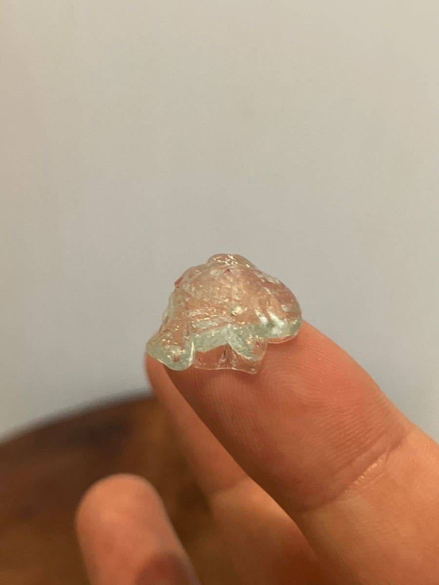 ⑨金魚型の型押しおはじき(戦前ガラス 金平糖瓶 和硝子 和ガラス 古