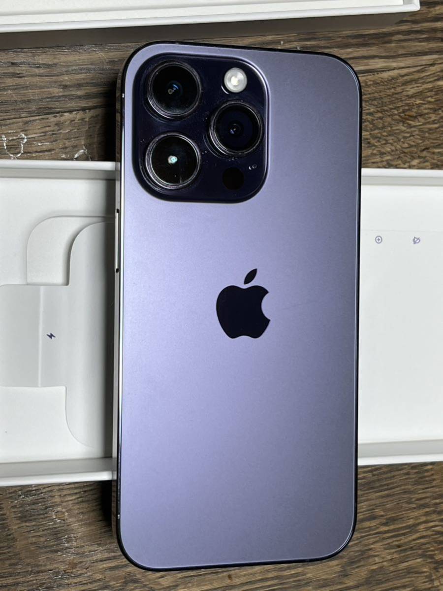 iPhone14pro 128GB パープル SIMフリー 美品 iPhone 0 128GB パープル