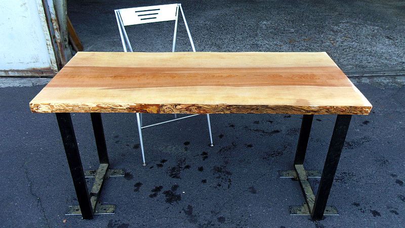 水目桜ミズメ(テーブル天板_脚追加OK)1300x590x40mm下仕上済SALE