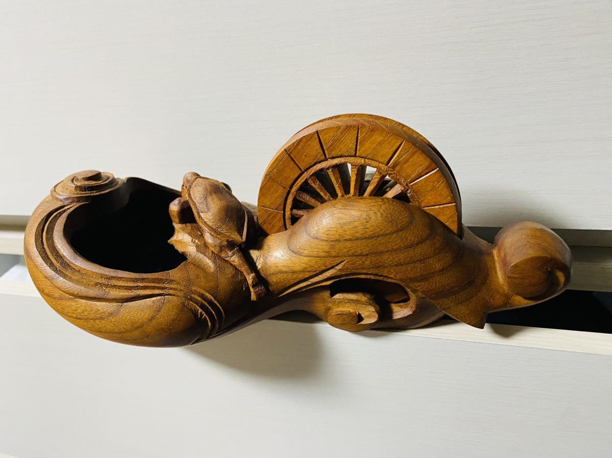 墨壺　在銘　壺静作　河童　カッパ　大工道具　工芸　彫刻　墨壷　すみつぼ　墨坪　墨つぼ　墨ツボ　