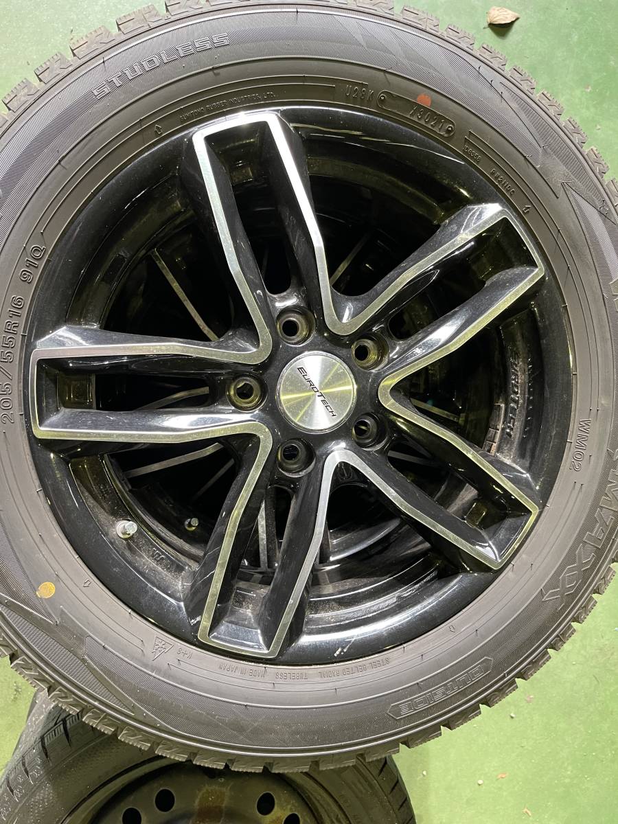 HOT，最新作 9分山以上☆205/55R16 91Q アルミホイール・激安!!4本セット価格 1547