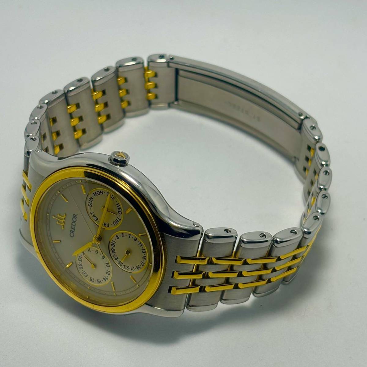SEIKO セイコー CREDOR クレドール YGコンビ 7F87-7000 18KT クロノ 