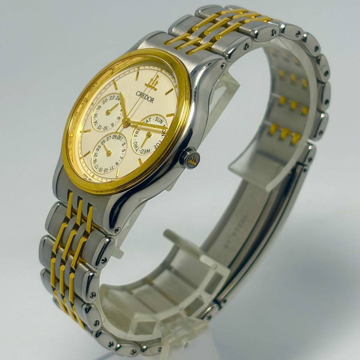 SEIKO セイコー CREDOR クレドール YGコンビ 7F87-7000 18KT クロノ 
