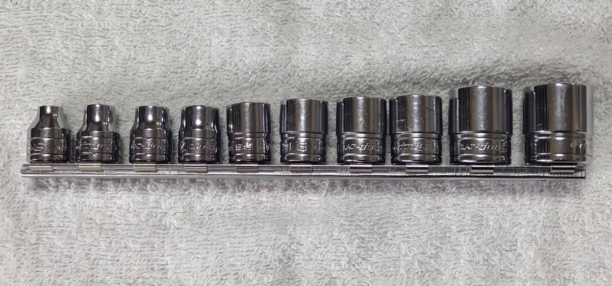 スナップオンSnap-on3/8インチサイズソケット★スナップオン3/8インチソケット中古品(最近まで使用してました) スナップオン