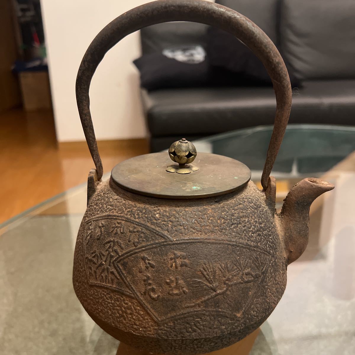 龍文堂 鉄瓶 | 古鉄瓶 日本販促品 骨董品 無し 水漏れ 蓋 斑