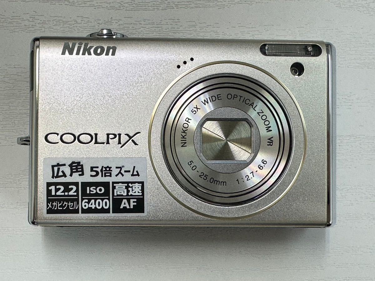 極美品　名機 Nikon COOLPIX S640 シルバー コンデジ　元箱付 送料無料，新作】 美品 Nikon ニコン COOLPIX クールピクス S640