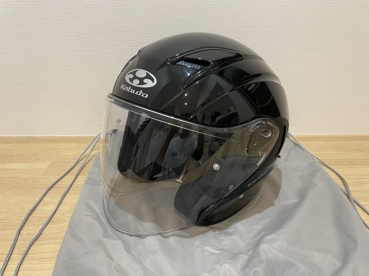 KABUTO ジェットヘルメット EXCEED エクシード　ブラックメタリック OGK オープンフェイス XL_1