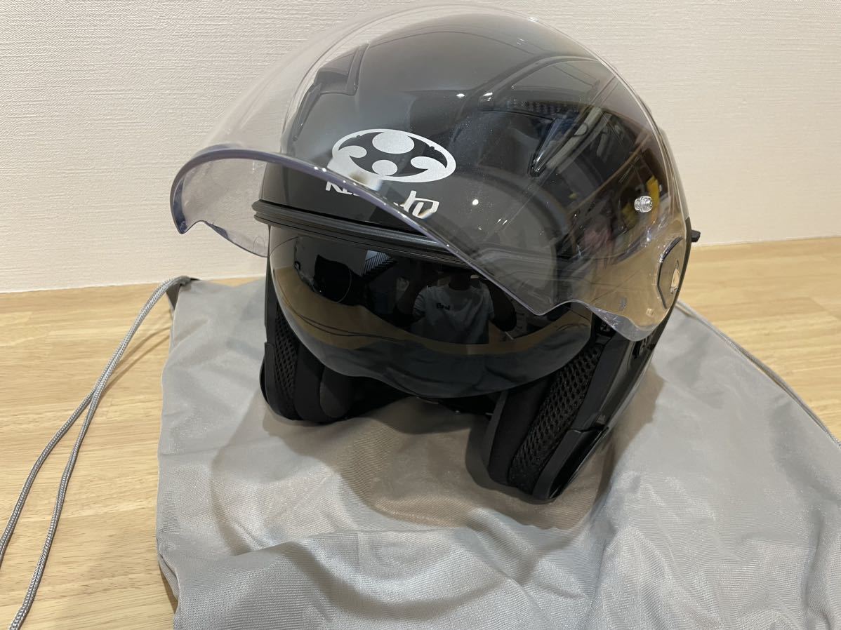 KABUTO ジェットヘルメット EXCEED エクシード　ブラックメタリック OGK オープンフェイス XL_4