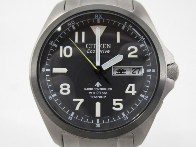 s60453-ap [送料950円]中古◇SITIZEN シチズン PROMASTER LAND Eco-Drive PMD-56-2952 電波 ソーラー 腕時計 [155-231027]