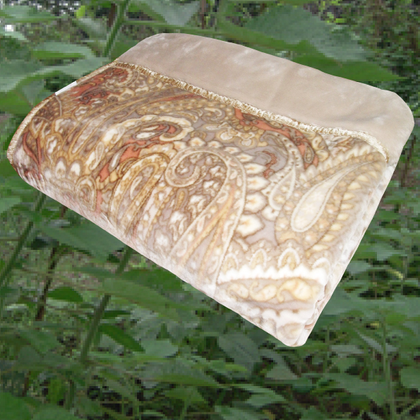 西川二重プレミアロングファー シングル　 ベージュ　日本製