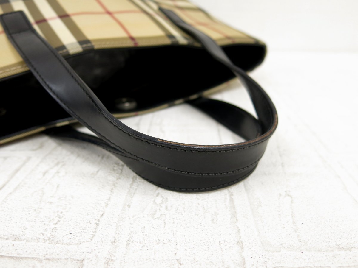 ノバチェック BURBERRY PVC バーバリー 良品 ロゴ ワンショルダー 