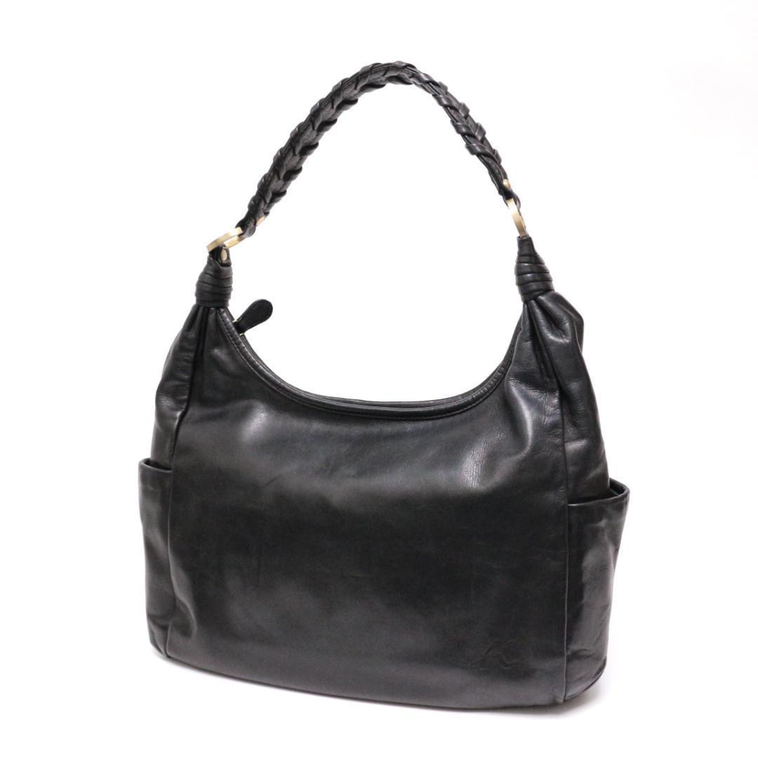 未使用⭐︎Kitamura 黒 2wayレザーショルダーバッグ インナーポーチ