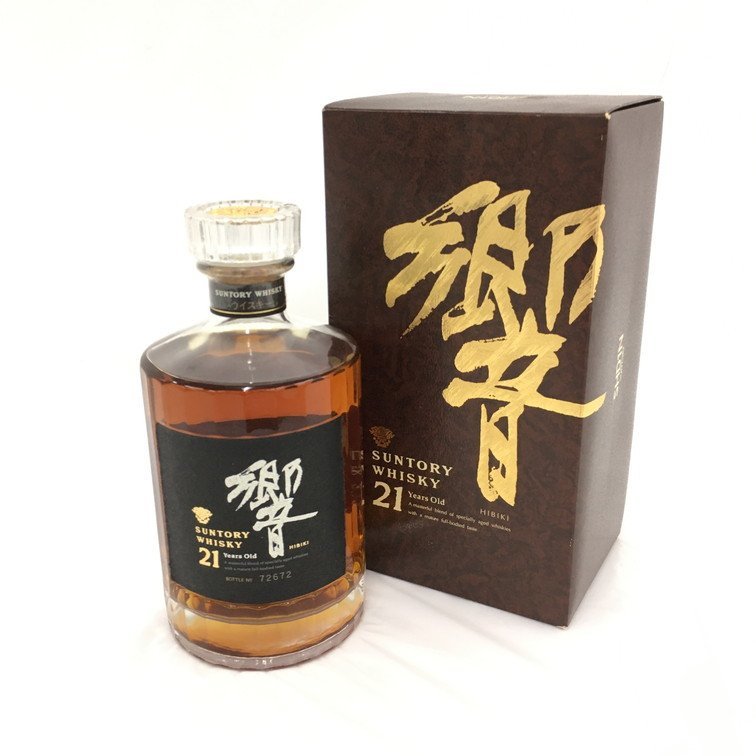 SUNTORY 　響21年　ウイスキー　旧裏ゴールドラベル　700ml 43％ 箱付き　未開栓　国内酒【BJAW2055】※東京都内限定発送※