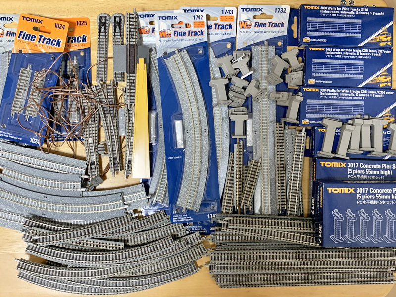 送料無料！TOMIXファイントラック レール・橋脚まとめて80点以上♪