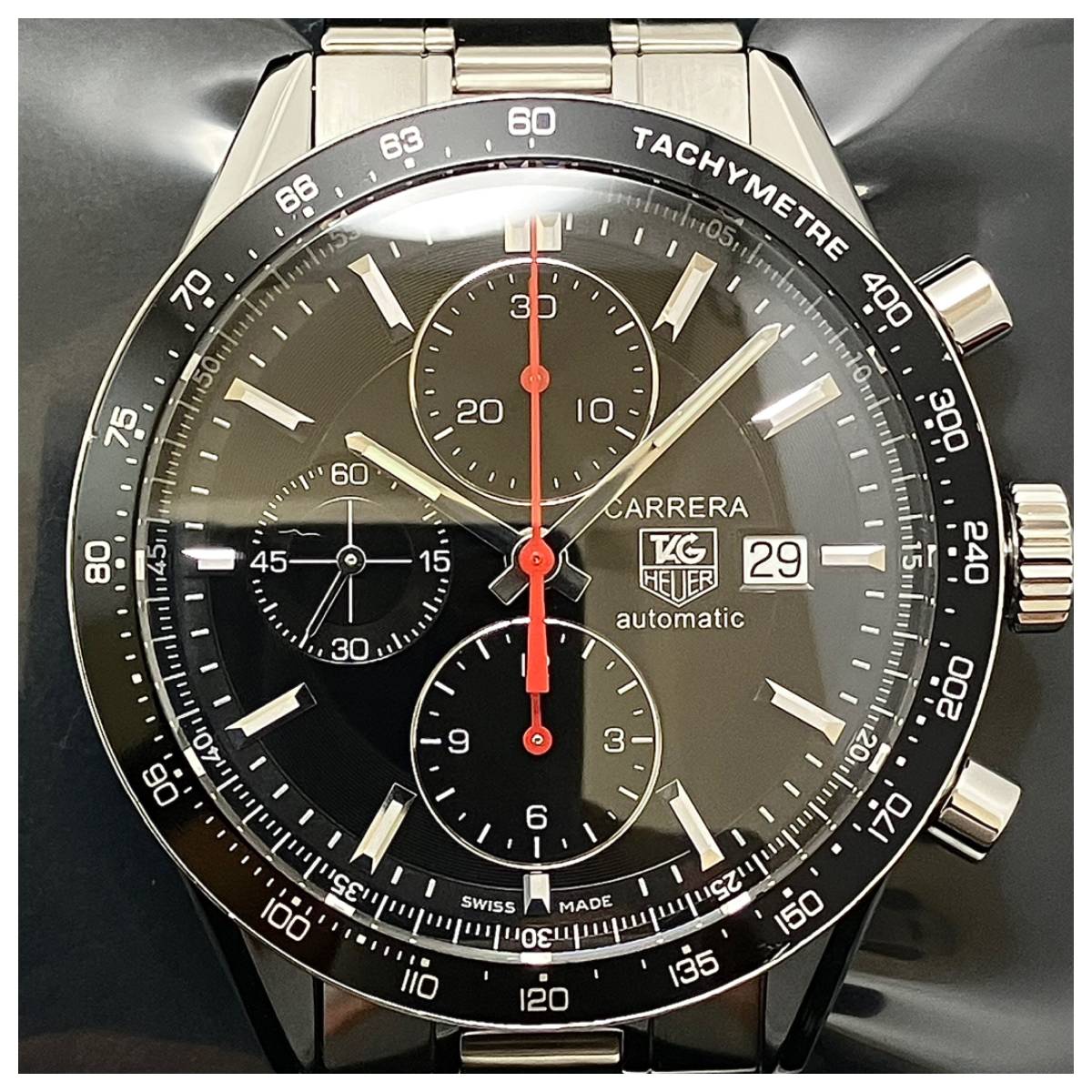 付属品、ベルト2種付き☆OH済み極美品のタグホイヤー時計カレラ・CV2014・キャリバー16☆