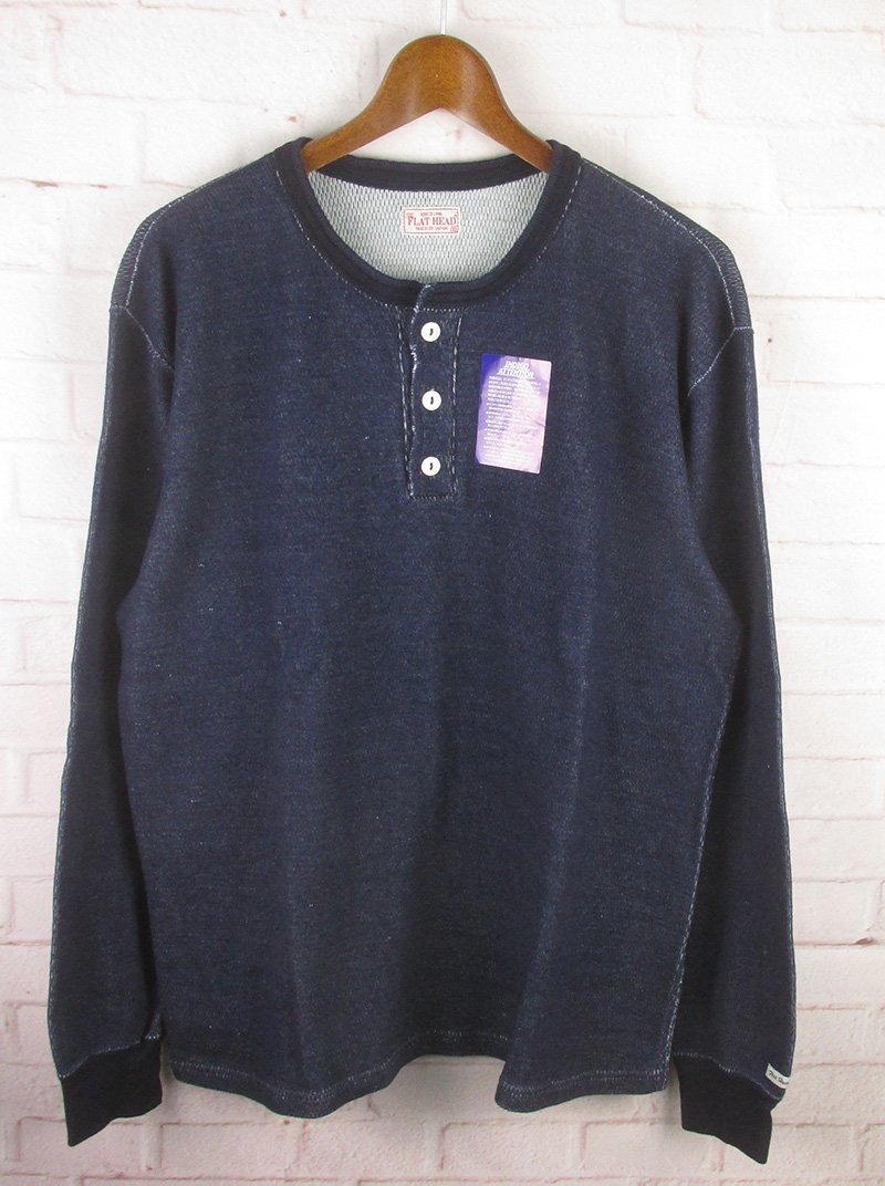 AT22583 THE FLAT HEAD フラットヘッド インディゴ ヘンリーネック