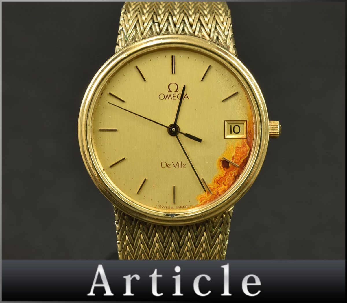159833♪動作未確認 OMEGA オメガ デビル デヴィル 腕時計 クォーツ