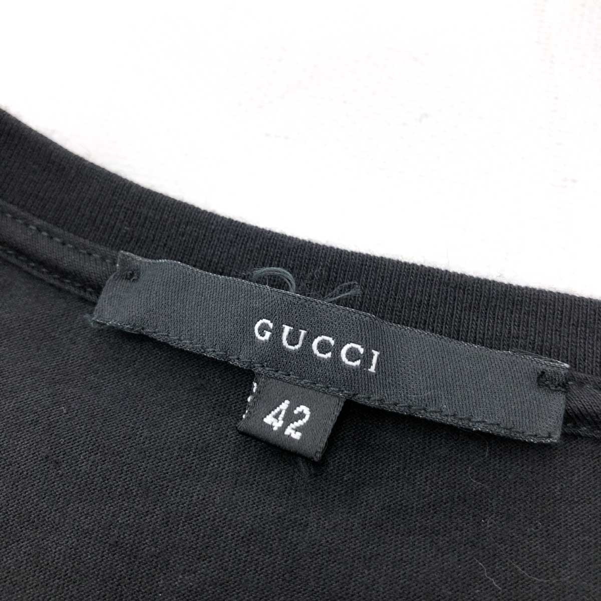 良好◇GUCCI グッチ ノースリーブカットソー サイズ42◇ ブラック 綿