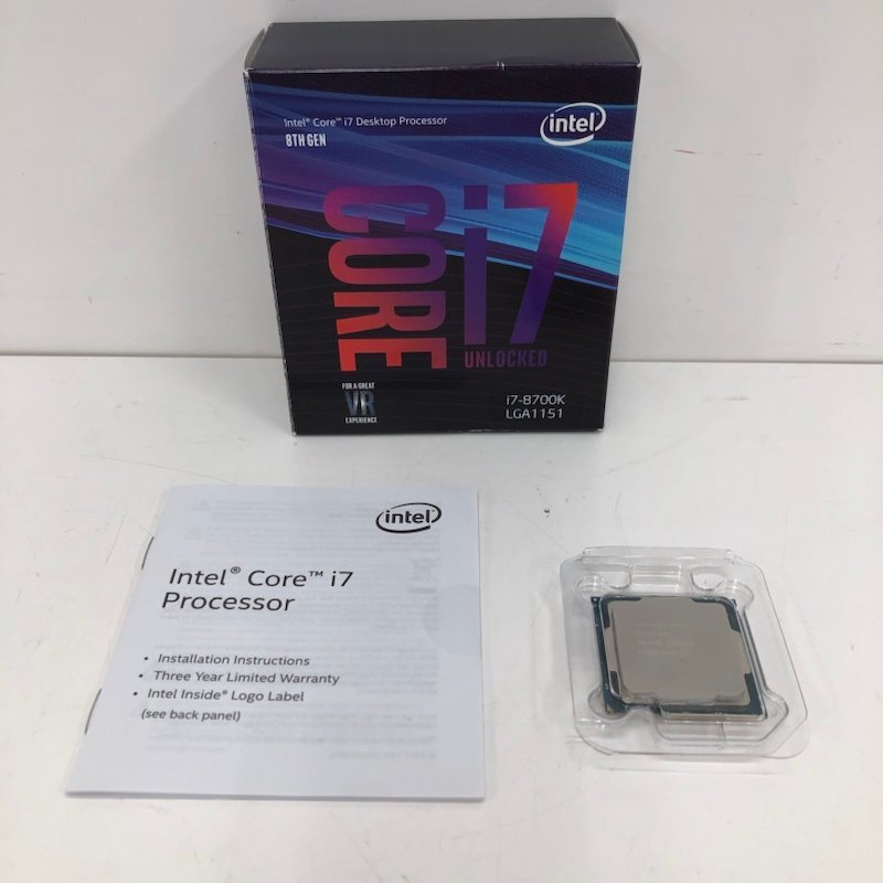 ジャンク品】intel Core i7-8700K 3.7GHz 12MB LGA1151 CPU