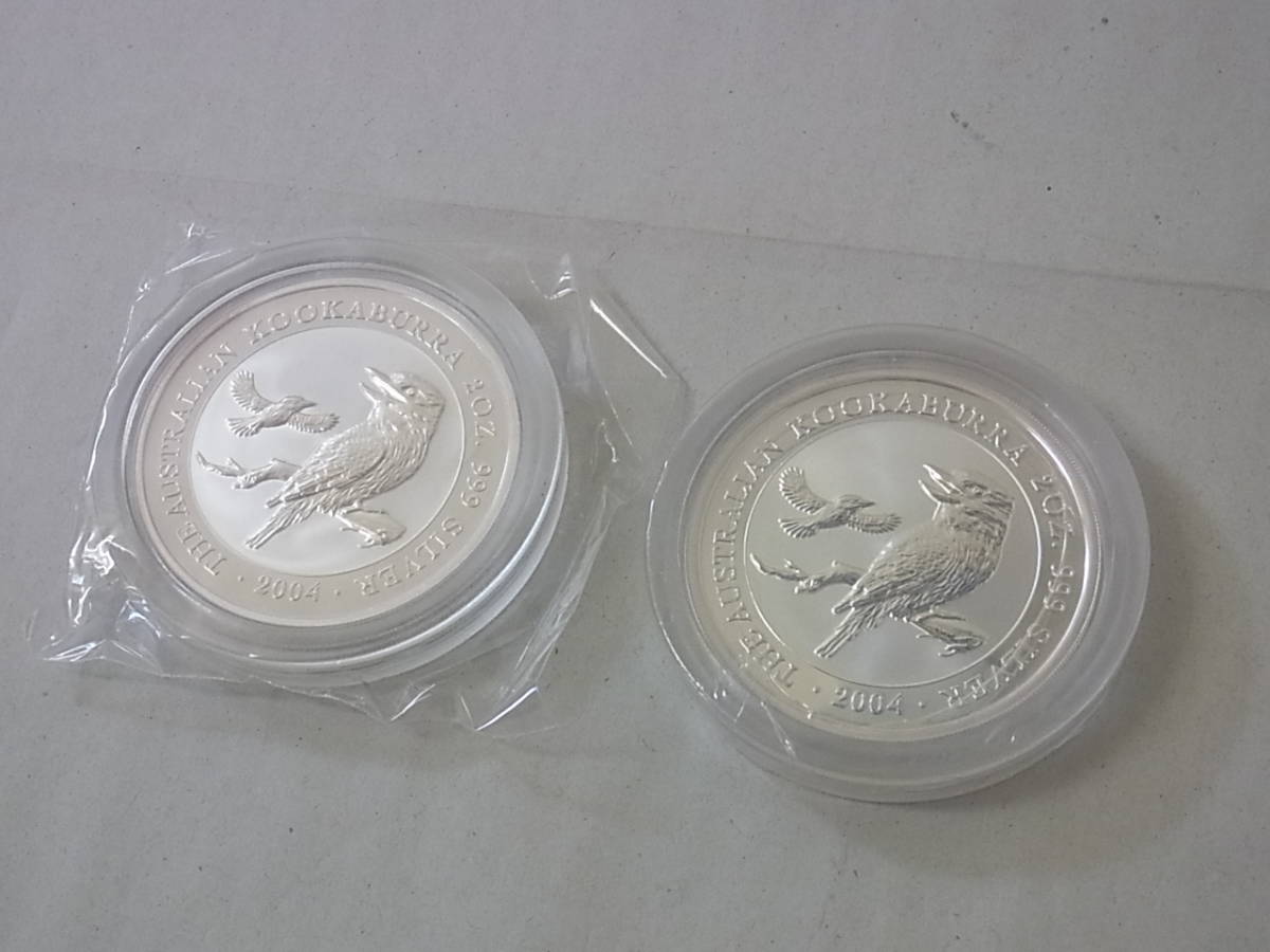 151028H63-1101H□オーストラリア□2004年 2ドル 銀貨 2枚セット