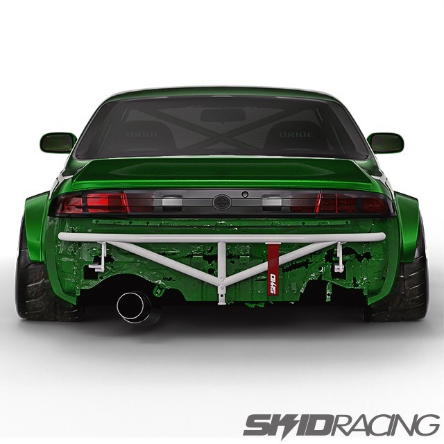 S14 前期 後期 リア ジャッキアップバー 純正バンパー対応 白 バッシュ