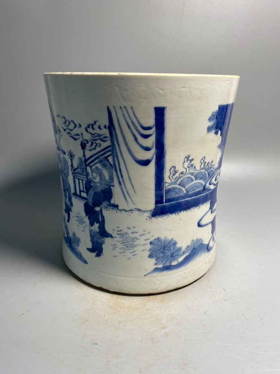 中国美術 清時代　青花双喜文蓋盒 香盒 小盒 景徳鎮 唐物 古美術 FY25-4 旧家蔵出 陶磁器 景徳鎮製 文房具 筆筒 青花 花瓶 花入 煎茶道具 中国