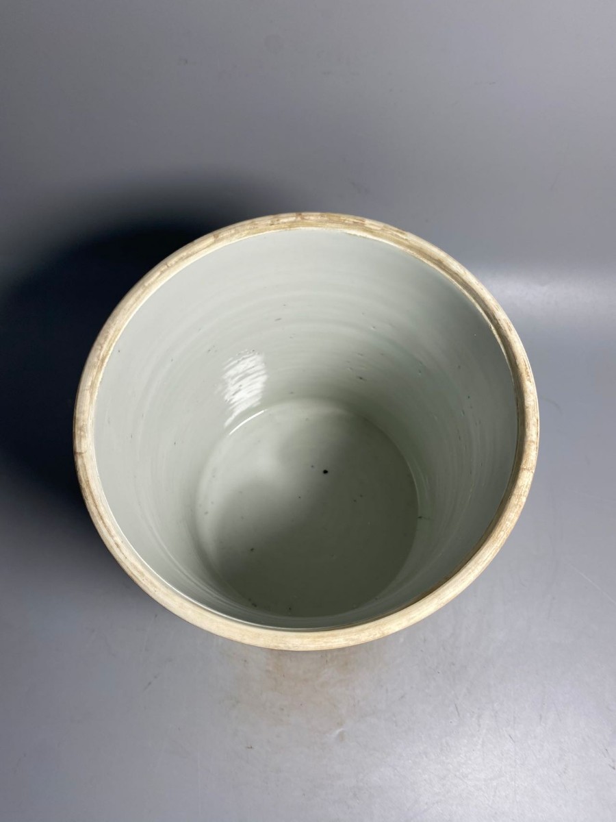旧家蔵出 陶磁器 景徳鎮製 文房具 筆筒 青花 花瓶 花入 煎茶道具 中国