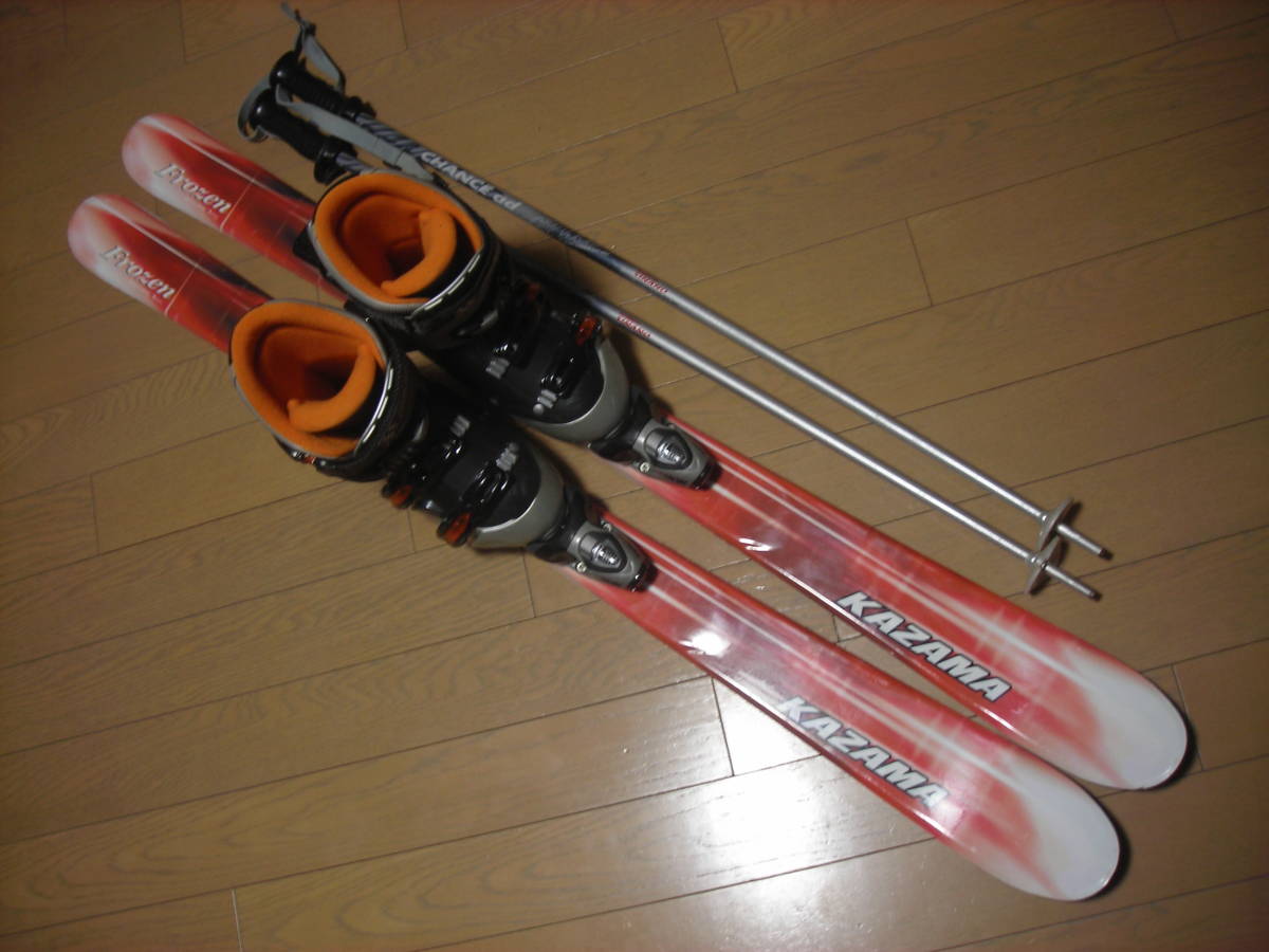 ミッドスキー セット☆板 KAZAMA 130cm/ブーツ GEN 24-24.5cm☆USED
