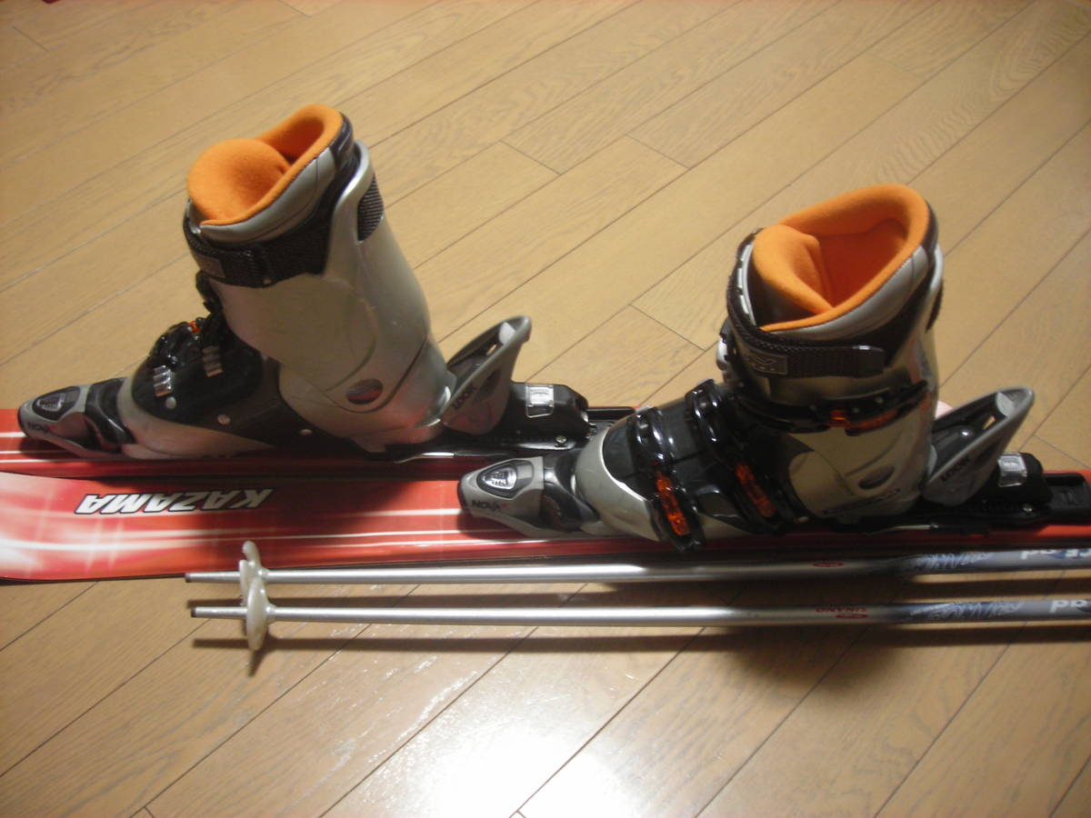 ミッドスキー セット☆板 KAZAMA 130cm/ブーツ GEN 24-24.5cm☆USED