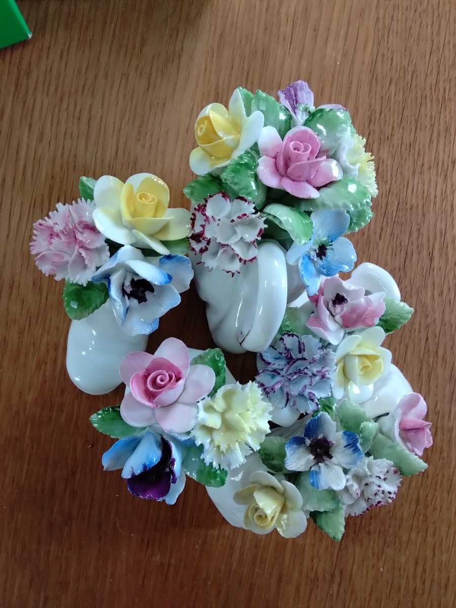 royal doulton ロイヤルドルトン フローラルコレクション 5種 陶花