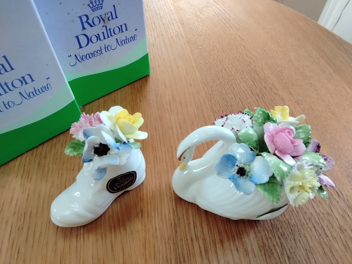 royal doulton ロイヤルドルトン フローラルコレクション 5種 陶花